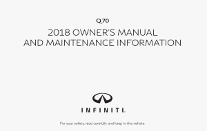2018 Infiniti Q70 Owner Manual